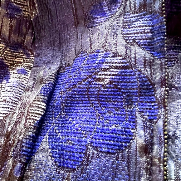 Zip front waist jacket w pockets purple design fully lined versatile style 10 - Picture 6 of 8